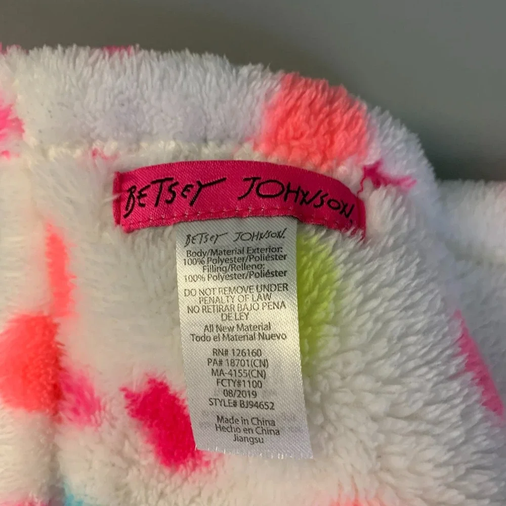 Betsey Johnson Baby Lovey Security Blanket Neon Polka Dot Sun Plush BJ94652